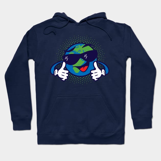 Cool Looking Planet Earth Hoodie by dkdesigns27